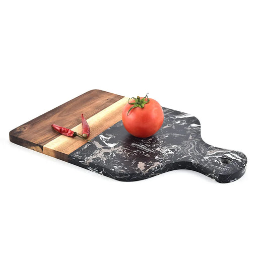 Marble and Acacia Wood Kitchen Chopping Board Non Slip Cutting Blocks Fruit Cheese Tools Knife Accessories Steak Pizza Tray