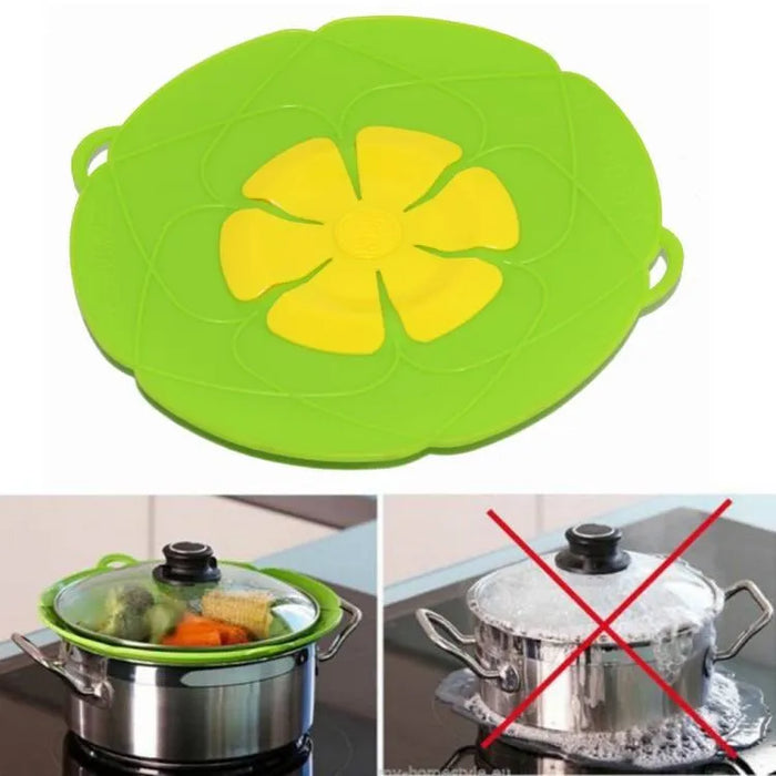 Silicone lid Spill Stopper Cover For Pot Pan Kitchen Accessories Cooking Tools Flower Cookware