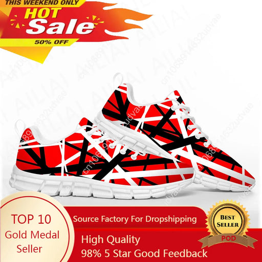 Van Evh 5150 Stripes Halen Sports Shoes Mens Women Teenager Kids Sneakers Rock Band 1984 Casual Custom Couple High Quality Shoes